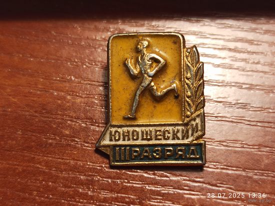 Знак значок Юношеский разряд 3