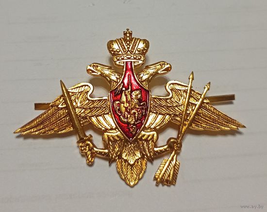 Кокарда (эмблема) на тулию фуражки военно-космической обороны России