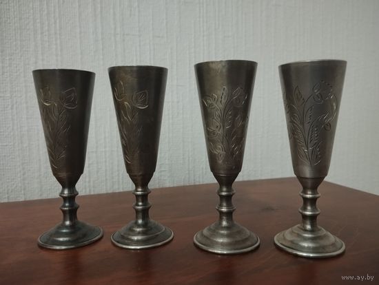 Стопки, рюмки, серебро, СССР, 875 проба. Цена за штуку.