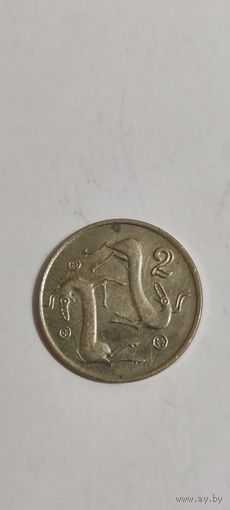 Кипр 2 цента 1992