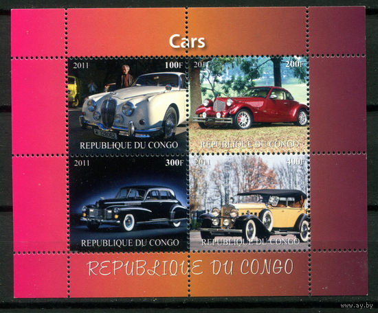 Конго - 2011г. - Автомобили - MNH - 1 малый лист