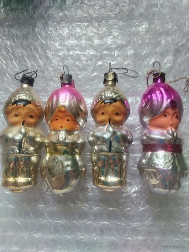 Елочная игрушка СССР.Мальчик с дудочкой.Маленький Мук.