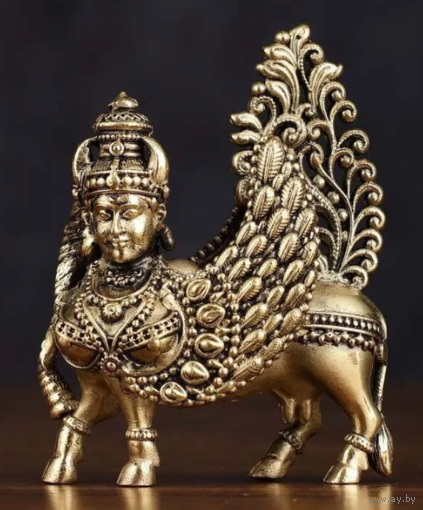 Статуэтка Камадхену Корова желаний Бронза Индия