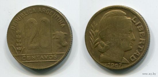 Аргентина. 20 сентаво (1947)