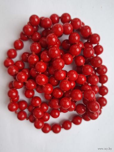 Длинные бусы. Цветное стекло. Шарики