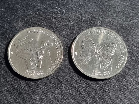 Коста-рика 50 колонов 2шт  (Тропическая фауна) 2023 Unc