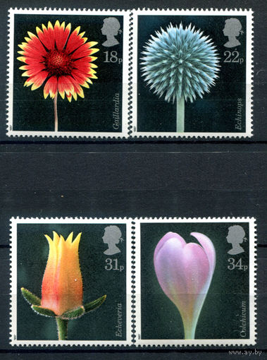Великобритания - 1987г. - цветы - 4 марки - полная серия, MNH [Mi 1097-1100]. #3-GB-Z-1-16