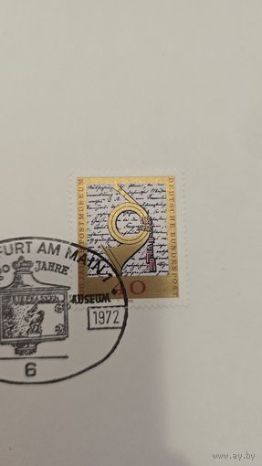 Германия, 100 лет почтовому музею1972 г. Буклет, первый день гашения