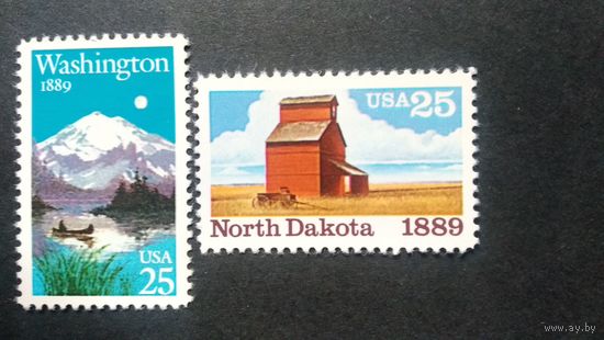 США\340фе\1989 100-летие штата Северная Дакота . Вашингтон. MNH
