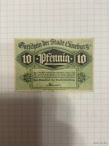 10 пфенингов (нотгельды) г. Германия.-1412