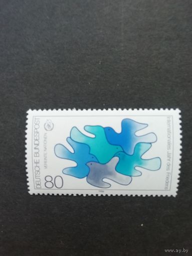 ФРГ 1986 Марка "Всемирный год мира" (чистая**) Mi.1286 каталог 2.20 евро