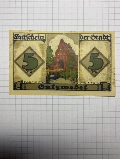 5 пфенигов (нотгельды) г. Германия.-2012