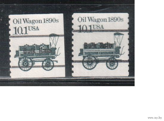 США-1985, (Мих.1747) , гаш., Стандарт, Транспорт, Перевозка нефти,  2 зубцовки