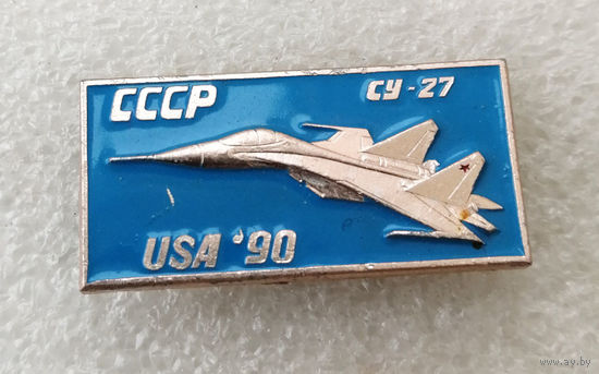 Авиасалон USA-90. Самолет СУ-27 СССР. США 1990 год #0319-TP06