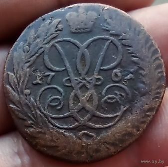 РОССИЙСКАЯ ИМПЕРИЯ. 2 КОПЕЙКИ 1761. НЕЧАСТАЯ