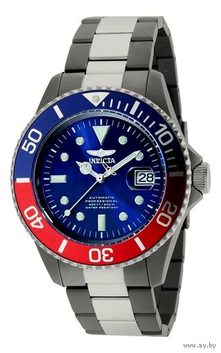 Титановые часы Invicta Pro Diver Titanium 45 мм, новые. Механика, автоподзавод, полностью из титана, водостойкость WR 200 м по ISO 22810.
