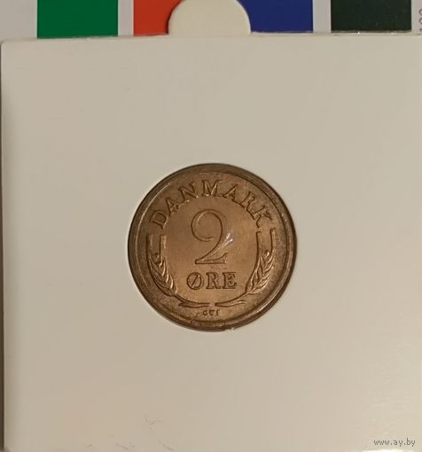 Дания 2 эре 1960 CS в холдере