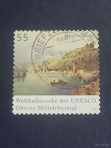 Марка Германия 2006 год Долина Рейна