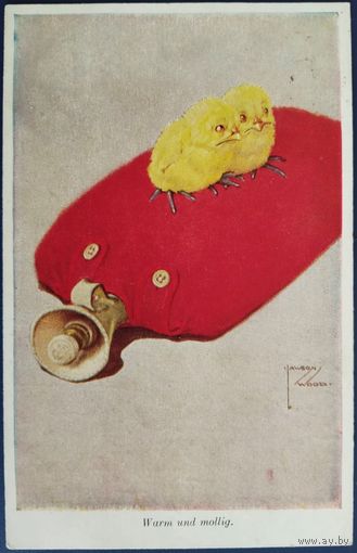 Тепло и уютно. Лоусон Вуд. Германия. Венгерская почта. Начало 20-го века.