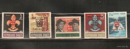 Гаити -1964(Мих.766-770)  **  , Спорт, Зимняя ОИ-1964 , Надп.