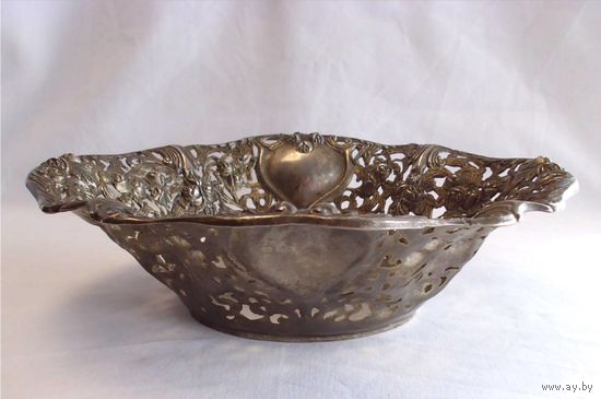 Фруктовница Конфетница 30 х 27 Серебрение 01