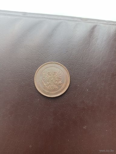 Русская Финляндия 5 пенни 1917 год( без короны)