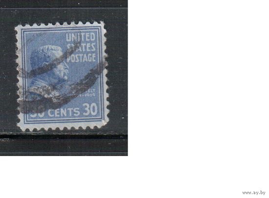 США-1938, (Мих.437), гаш.   , Стандарт, Президенты, Рузвельт(2)