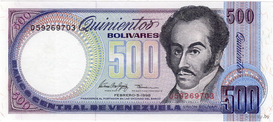Венесуэла, 500 боливаров, 1998 г., UNC