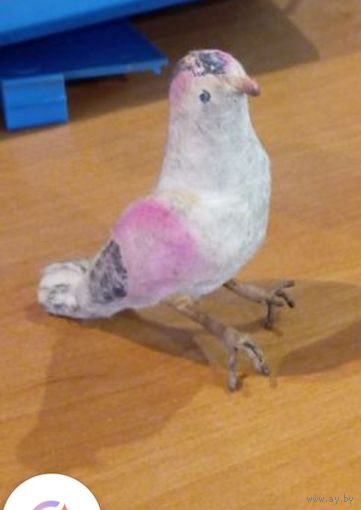 Ёлочная игрушка - Птичка ( ватная ) , СССР