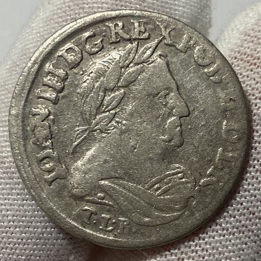 Шостак / шестак / 6 грошей 1681 г. Ян Собеский, Быдгощ. В блеске и звоне! Красивая монета!