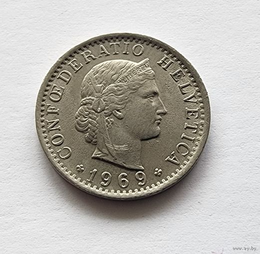 Швейцария 20 раппенов, 1969