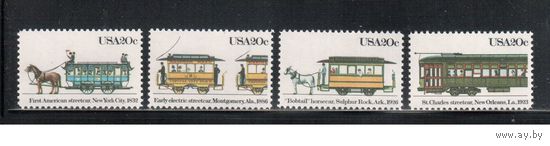США-1983, (Мих.1658-1651) , **  , Городской транспорт, (полная серия)(2)
