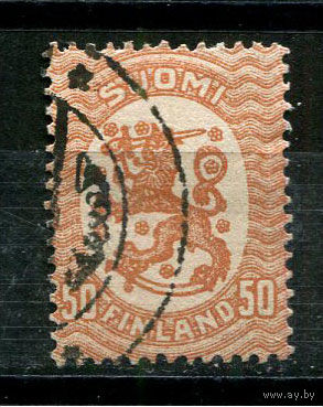 Финляндия - 1917/1930 - Герб 50P - [Mi.81A] - 1 марка. Гашеная.  (Лот 22JF)-TG2P16