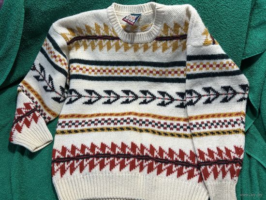 Свитер чистая шерсть 100% винтаж Новый р М