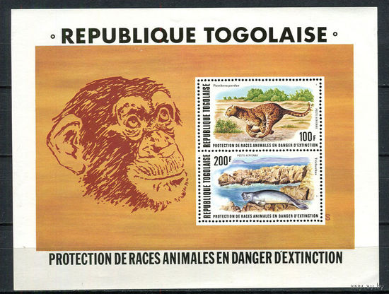 Того - 1977 - Фауна - [Mi. bl. 117] - 1 блок. MNH, MLH.  (Лот 157CD)