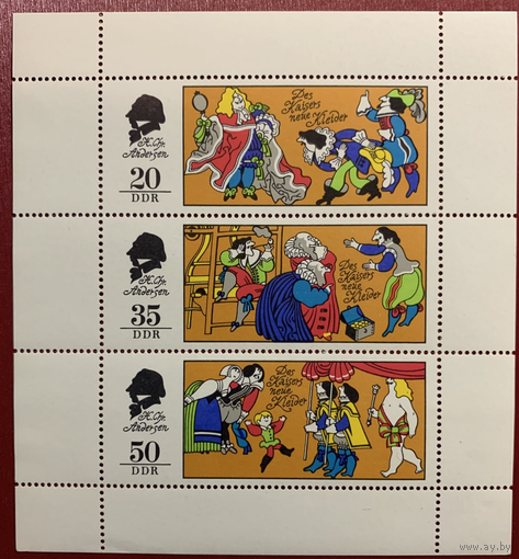 ГДР 1976 год Сказки Андерсена. Новое платье короля. Малый лист. MNH \\У