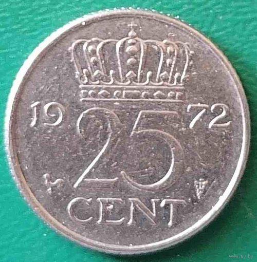 Нидерланды 25 центов 1972