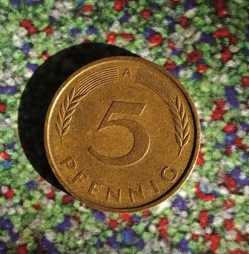 5 пфеннигов 1990(А) года Федеративная республика.