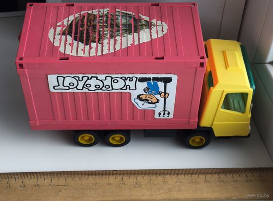 Игрушка ссср Контейнеровоз Фургон ПО "Искра" г. Смоленск Серия Техник