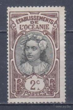 [1337] Французские колонии. Океания 1913. Девушка-островитянка. МН