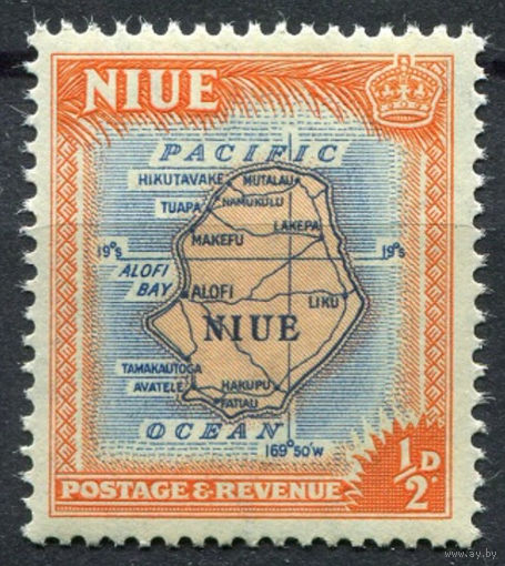 Ниуэ / Niue 1950**  Карта острова