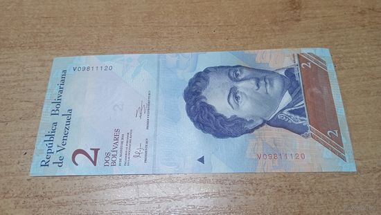 2 боливара 19,08, 2014 года Венесуэлы **11120