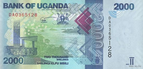 Уганда 2000 шиллингов образца 2021 года UNC p50