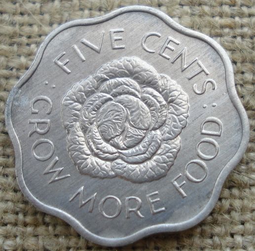 5 центов 1972 Сейшелы ФАО