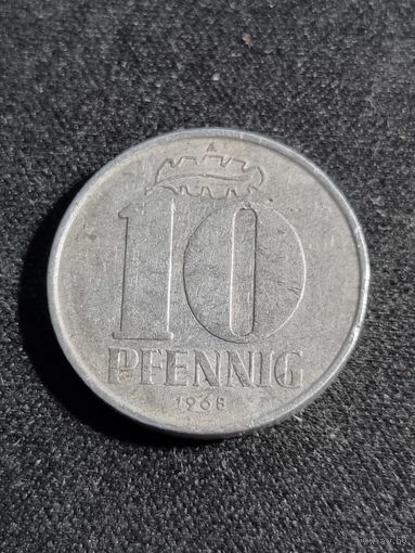 ГДР 10 пфеннигов 1968  A