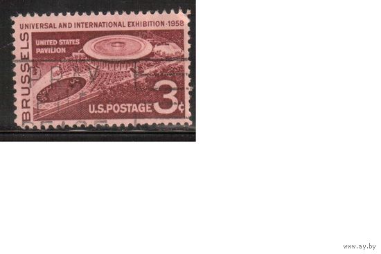 США-1958, (Мих.724), гаш., Всемирная выставка(одиночка)