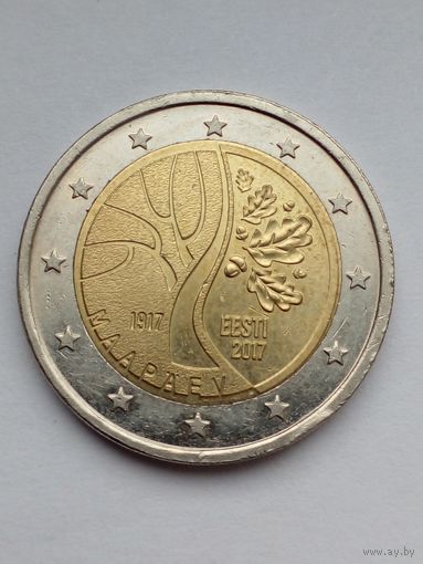 Эстония.2 евро 2017г.Дорога Эстонии к независимости.UNC.(1)