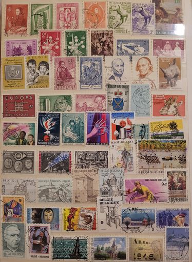 С 1 руб. Подборка марок Бельгии. 115 шт разных