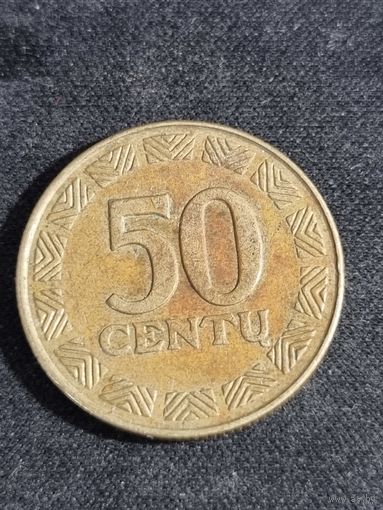 Литва 50 центов 2000