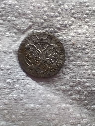 6 грошей1757г